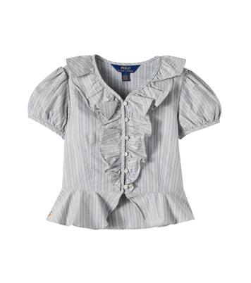 Ruffled striped cotton blouse | Polo Ralph Lauren Kids