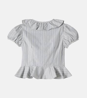 Ruffled striped cotton blouse | Polo Ralph Lauren Kids