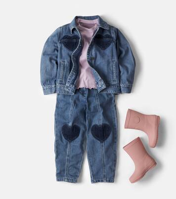 Patch-appliqué denim jacket | Stella McCartney Kids