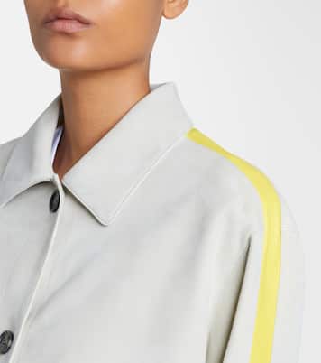 Leather-trimmed suede jacket | Loewe