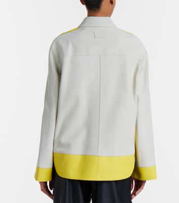 Leather-trimmed suede jacket | Loewe