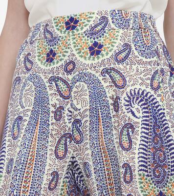 Pantalon imprimé en laine et soie | Etro