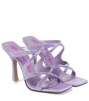 Verzierte Sandalen Flora aus Satin | The Attico