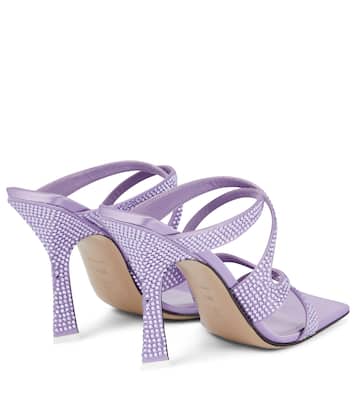 Verzierte Sandalen Flora aus Satin | The Attico