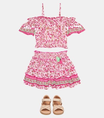 Donna floral off-shoulder top | Poupette St Barth Kids