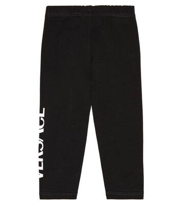 Baby logo cotton-blend jersey leggings | Versace Kids