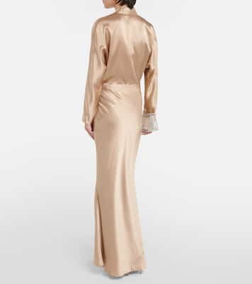 Silk satin maxi skirt | The Sei