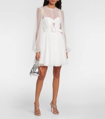 Bridal Mirabella embellished minidress | Rebecca Vallance