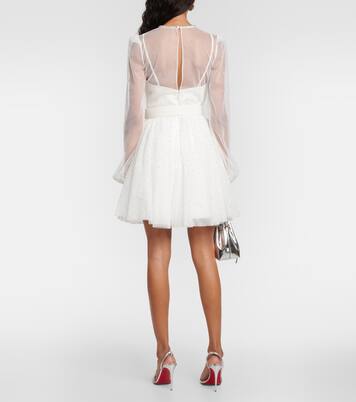 Bridal Mirabella embellished minidress | Rebecca Vallance