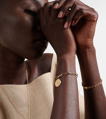 Pulsera de cadena Evil Eye Coin de oro de 14 ct  | Sydney Evan