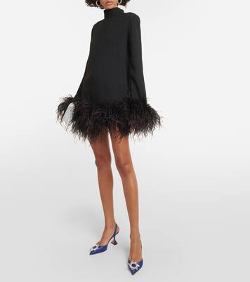 Piccolo Ubud feather-trimmed minidress | Taller Marmo