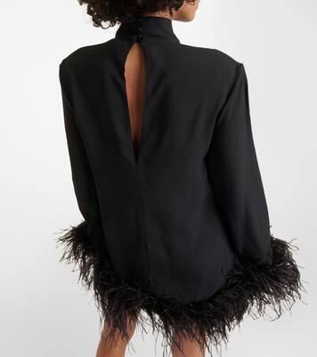Piccolo Ubud feather-trimmed minidress | Taller Marmo