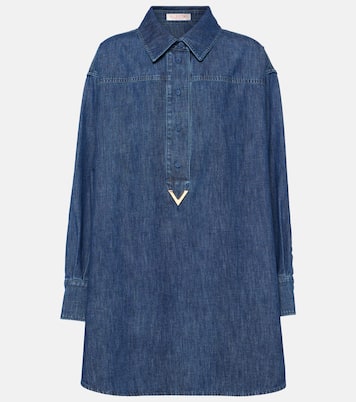 VGold chambray denim shirt dress | Valentino