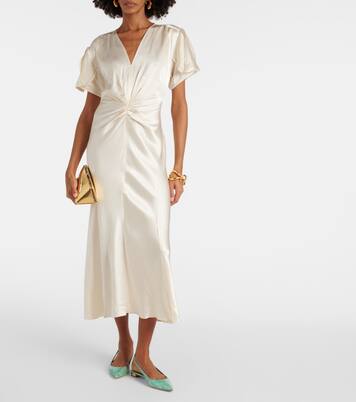 Purist snake-effect leather slingback flats | Aquazzura