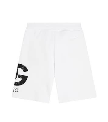 Shorts in jersey di cotone con logo | Dolce&Gabbana Kids