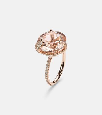 Peekaboo 18kt rose gold ring with morganite and diamonds | Bucherer Fine Jewellery