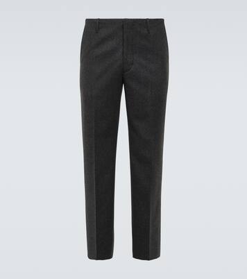 Gerade Cropped-Hose aus Wollflanell | Prada