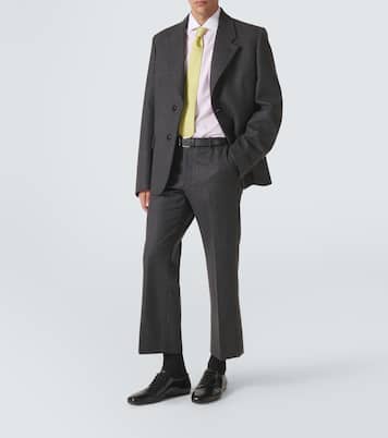 Gerade Cropped-Hose aus Wollflanell | Prada