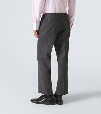 Gerade Cropped-Hose aus Wollflanell | Prada