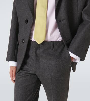 Gerade Cropped-Hose aus Wollflanell | Prada
