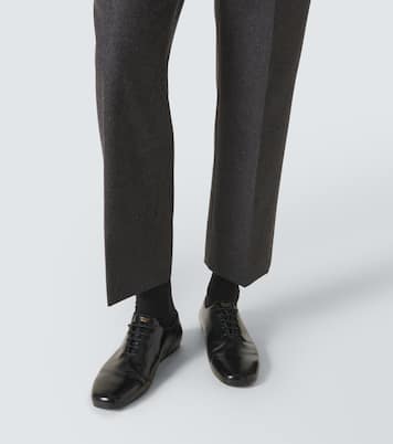 Gerade Cropped-Hose aus Wollflanell | Prada