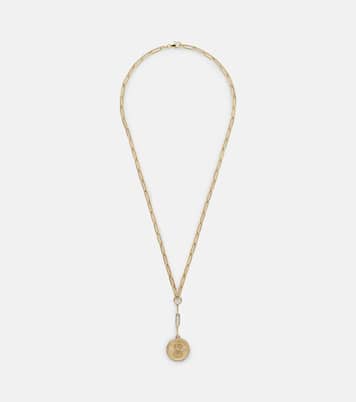 Karma Clip 18kt gold chain necklace with diamonds | FoundRae