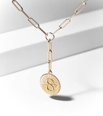 Karma Clip 18kt gold chain necklace with diamonds | FoundRae