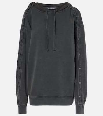 Snap oversized cotton jersey hoodie | Y/Project