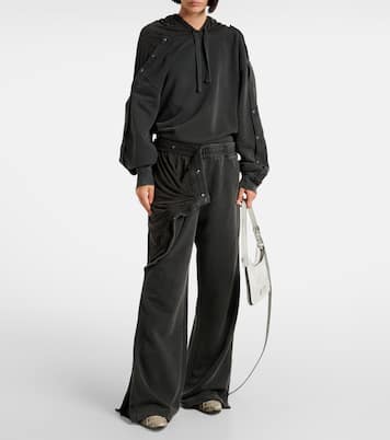 Snap oversized cotton jersey hoodie | Y/Project