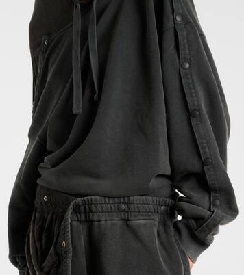 Snap oversized cotton jersey hoodie | Y/Project