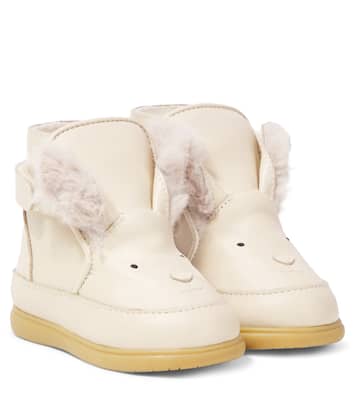 Baby Dubu shearling-trimmed leather boots | Donsje