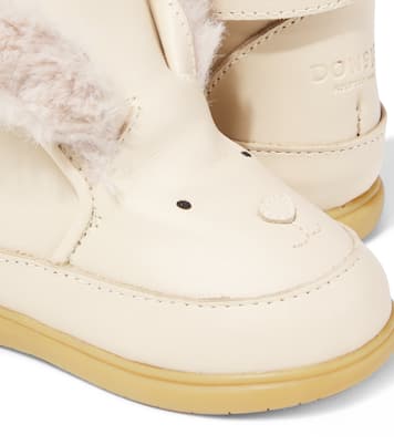 Baby Dubu shearling-trimmed leather boots | Donsje