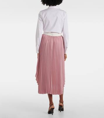 Maxirock mit Leder | Stella McCartney