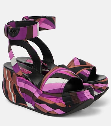 Pucciami Iride satin platform sandals | Pucci