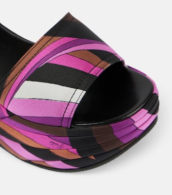 Pucciami Iride satin platform sandals | Pucci