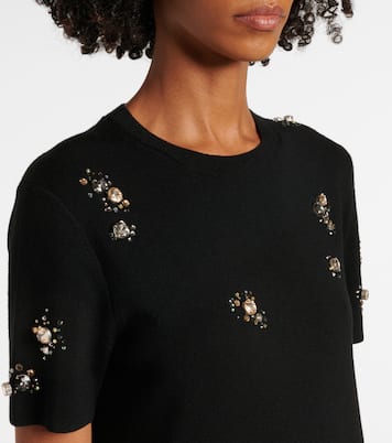 Verziertes Midikleid aus einem Wollgemisch | Tory Burch