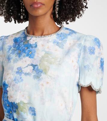 Robe Crush en lin à fleurs | Zimmermann