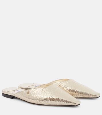 Mules Vivi de piel metalizada | Jimmy Choo