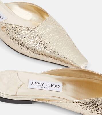 Mules Vivi de piel metalizada | Jimmy Choo