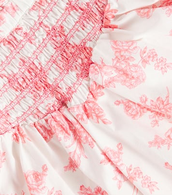 Selene toile de jouy shirred cotton skirt | C'era Una Volta