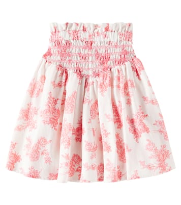 Selene toile de jouy shirred cotton skirt | C'era Una Volta