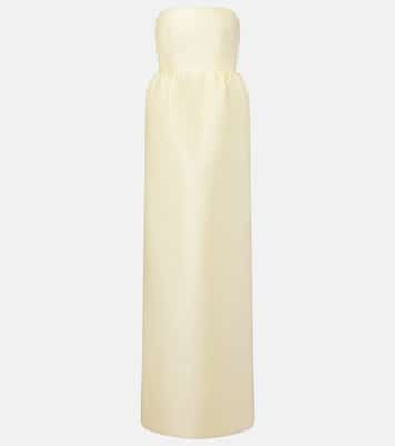 Strapless silk satin gown | Prada