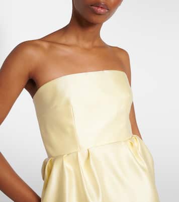 Strapless silk satin gown | Prada