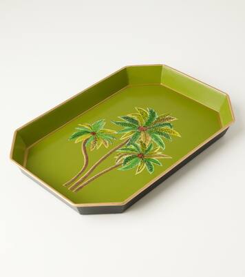 Palms hand-painted iron tray | Les-Ottomans