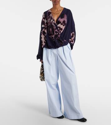 Pantalones anchos de algodón | Dries Van Noten