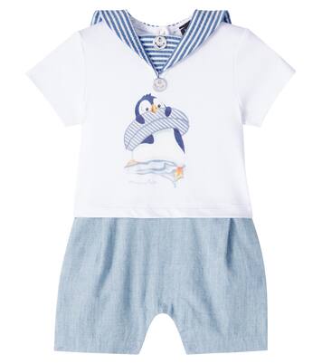 Baby cotton top and pants set | Monnalisa