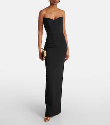 Robe longue Malla en crêpe | Solace London