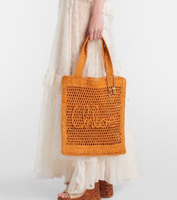 Tote Bag Summer Banana aus Raffiabast | Chloé