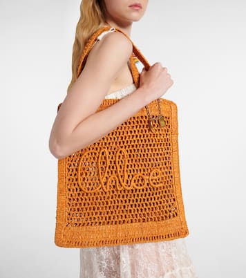 Tote Bag Summer Banana aus Raffiabast | Chloé