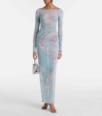 Orchidee tulle maxi dress | Pucci